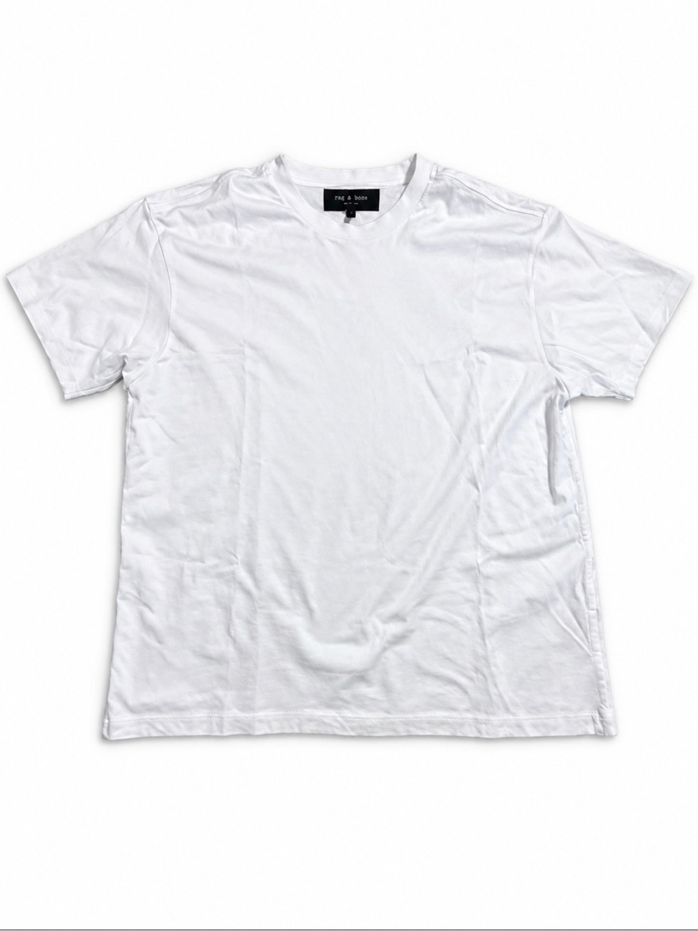 rag & bone White Short Sleeve Crew Tee